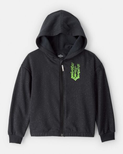 Girls Wicked Elphaba Sparkle Hoodie - Black