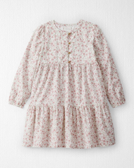 Girls Organic Cotton Dress in Prairie Blossom Print
