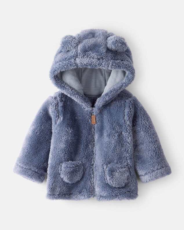 Product image 1 of Baby Boy Sherpa Lined Long-Sleeve Sweater - Blue