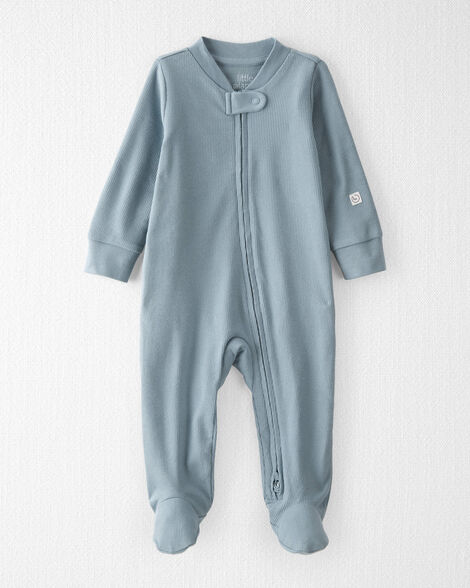 Product image 1 of Baby Organic Cotton Sleep & Play Pajamas in Blue