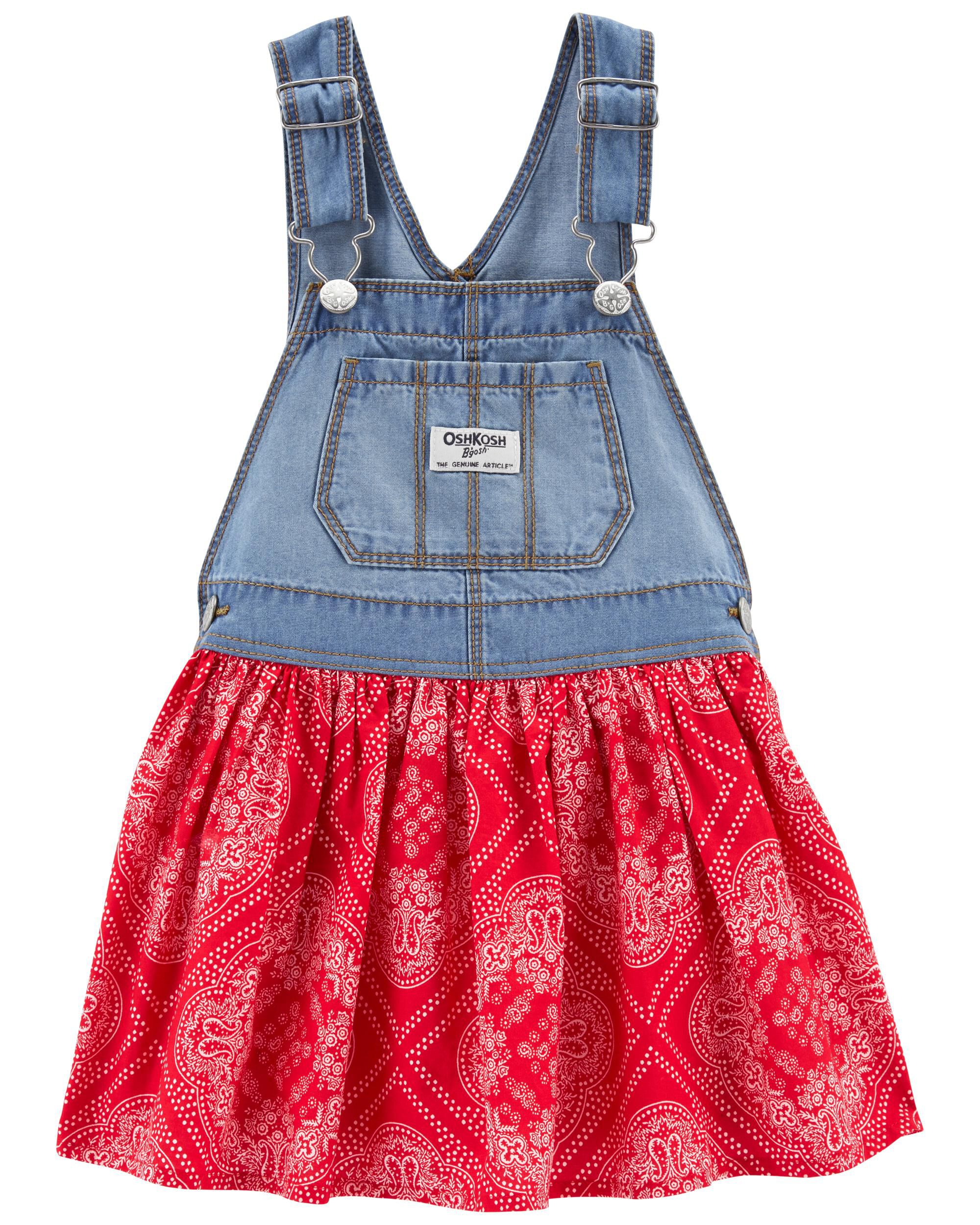 *CLEARANCE* Bandana Print Denim Jumper