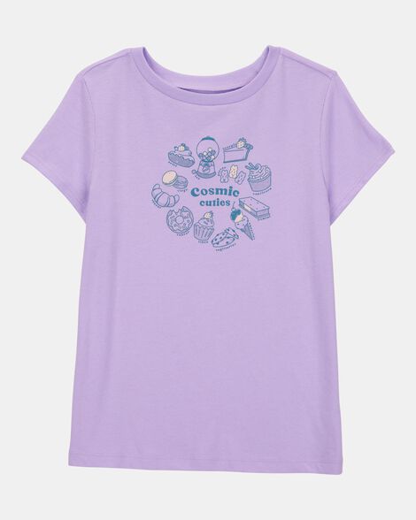 girls cosmic cuties short-sleeve graphic tee - purple