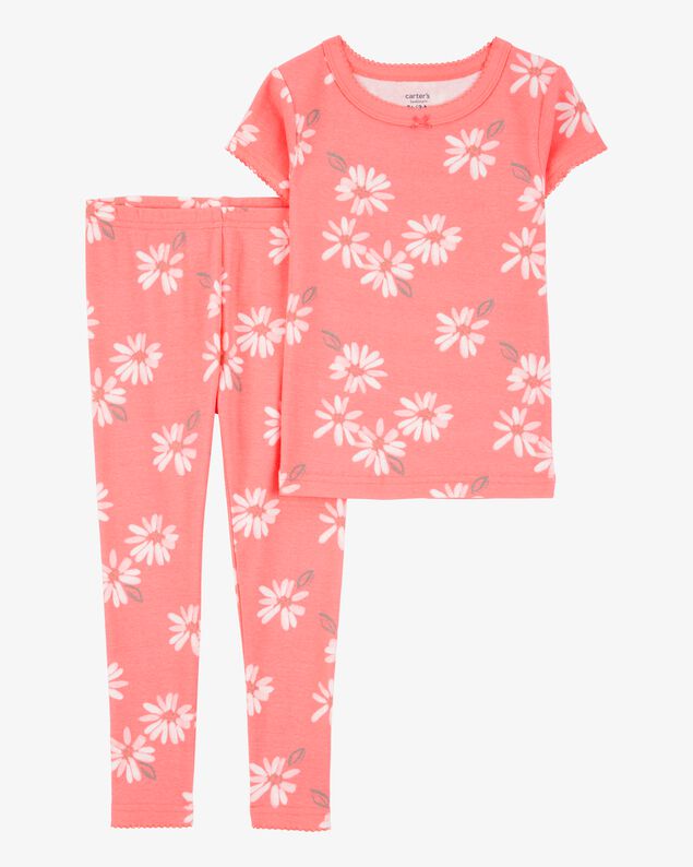 Product image 1 of Toddler Girl 2-Piece Floral 100% Snug Fit Cotton Pajamas - Coral