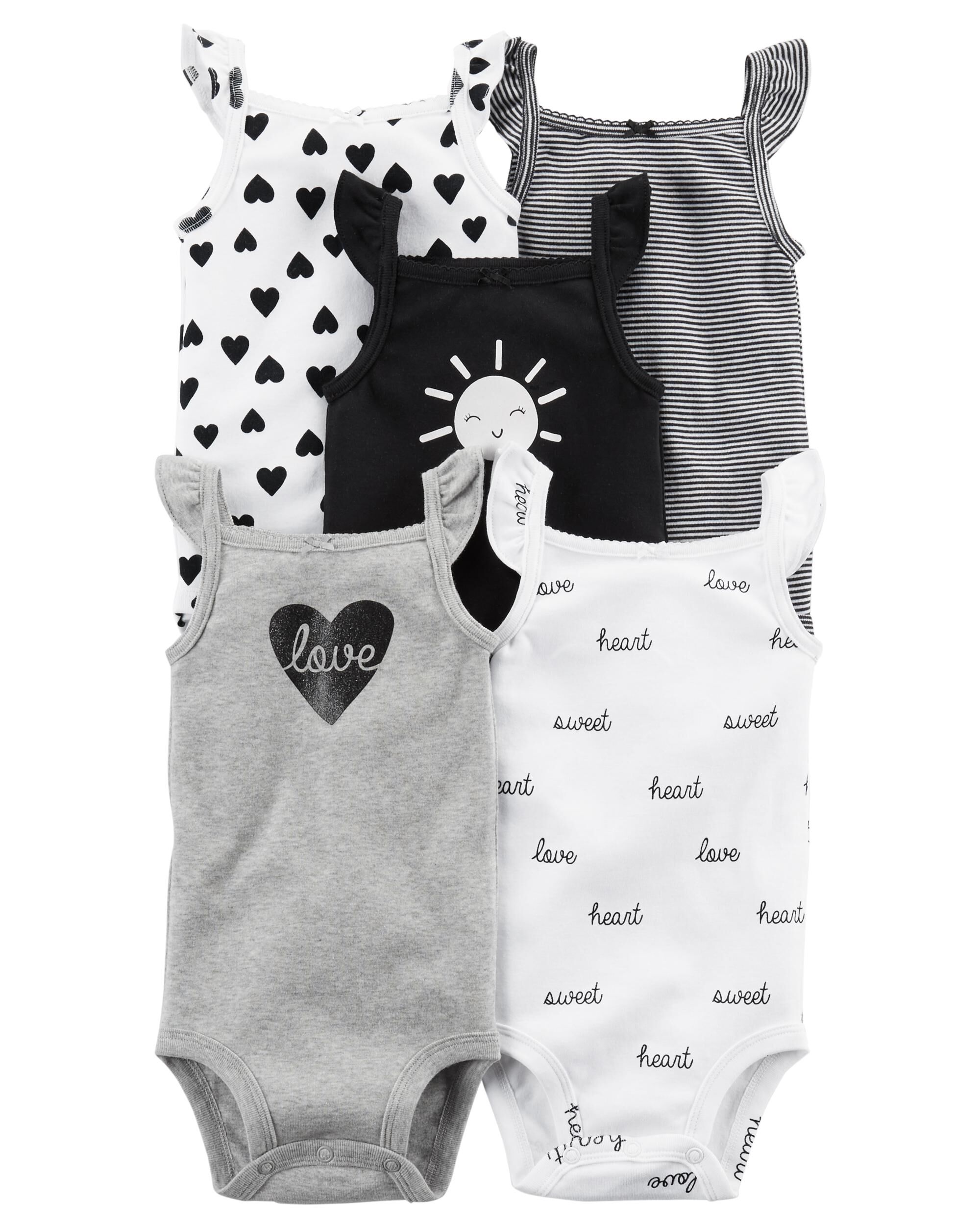 carter's black onesie