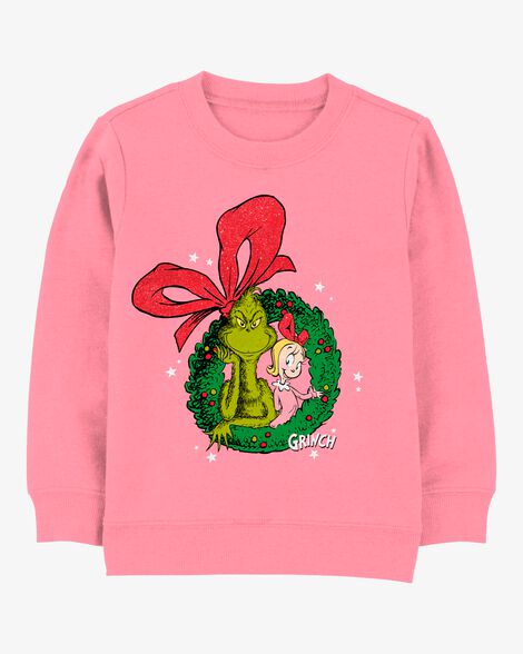Kids Pink Grinch Sweatshirt