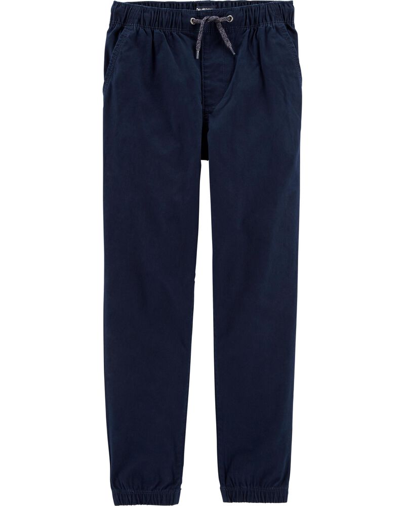 black canvas joggers
