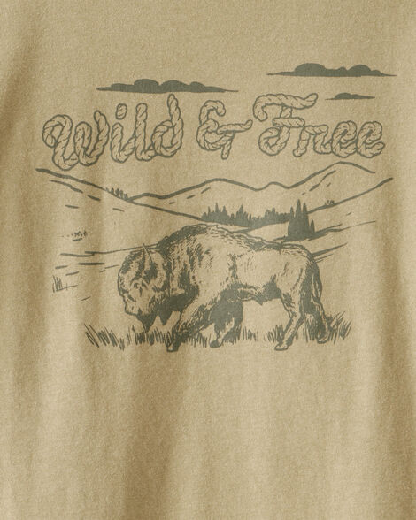 Product image 2 of Boys Wild And Free Long-Sleeve Graphic Tee - Brown
