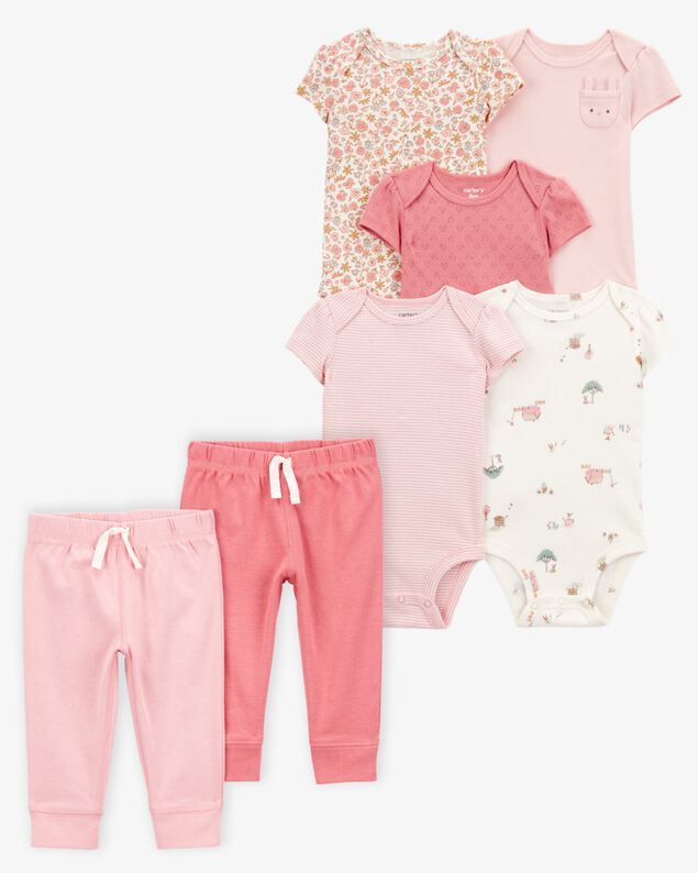Carter's 3pc Baby Girl Pink Ladybug Bodysuits and Pants Set main image 1
