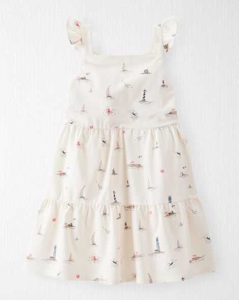  Product image 1 of Toddler Organic Cotton Dress in Coastal Vacation Print