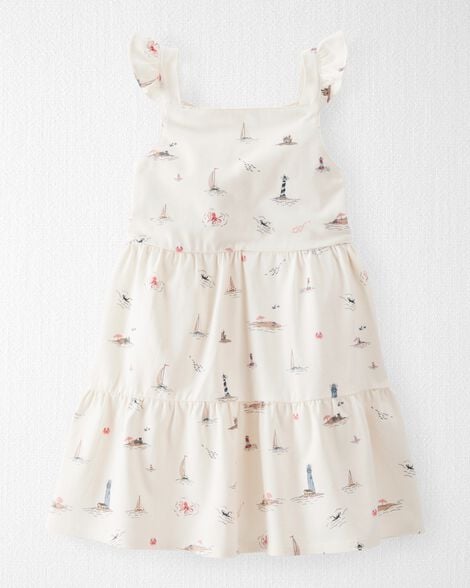 Product image 1 of Toddler Organic Cotton Dress in Coastal Vacation Print