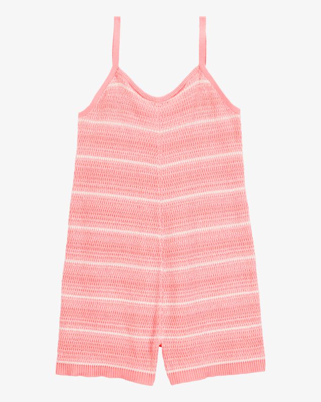 Product image 1 of Kid Striped Sweater Knit Romper - Orange