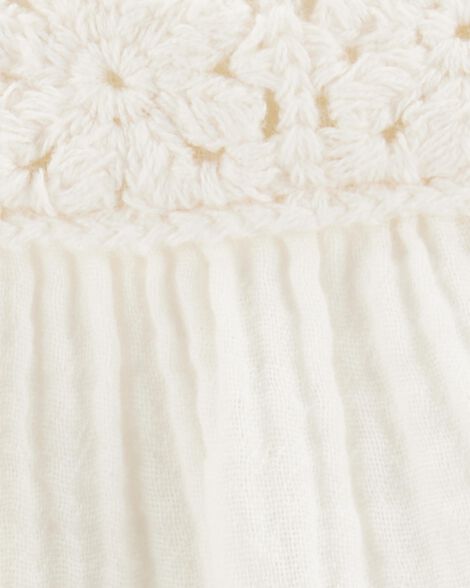  Product image 2 of Baby Gauze Eyelet Tank - Ivory