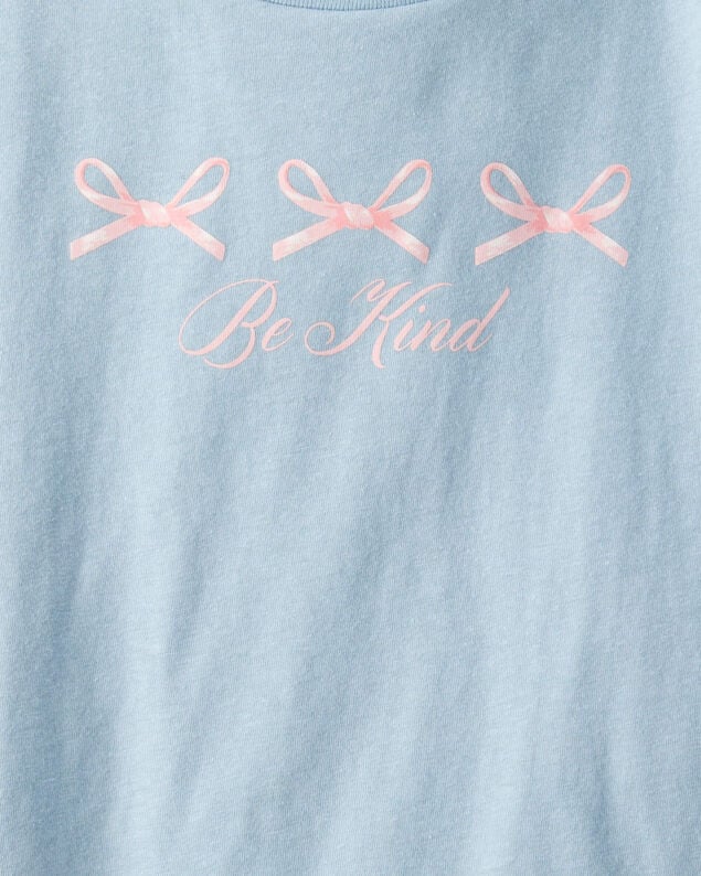 Product image 2 of Girls Bow Short-Sleeve Graphic Tee - Blue
