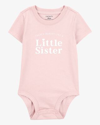 Product image 1 of Baby Little Sister Short-Sleeve Bodysuit - Pink
