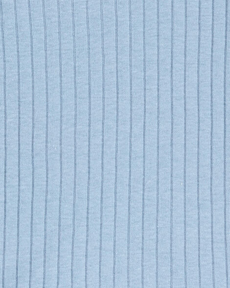 Product image 2 of Toddler Solid Ribbed Cotton Blend 2-Piece Pajamas - Blue
