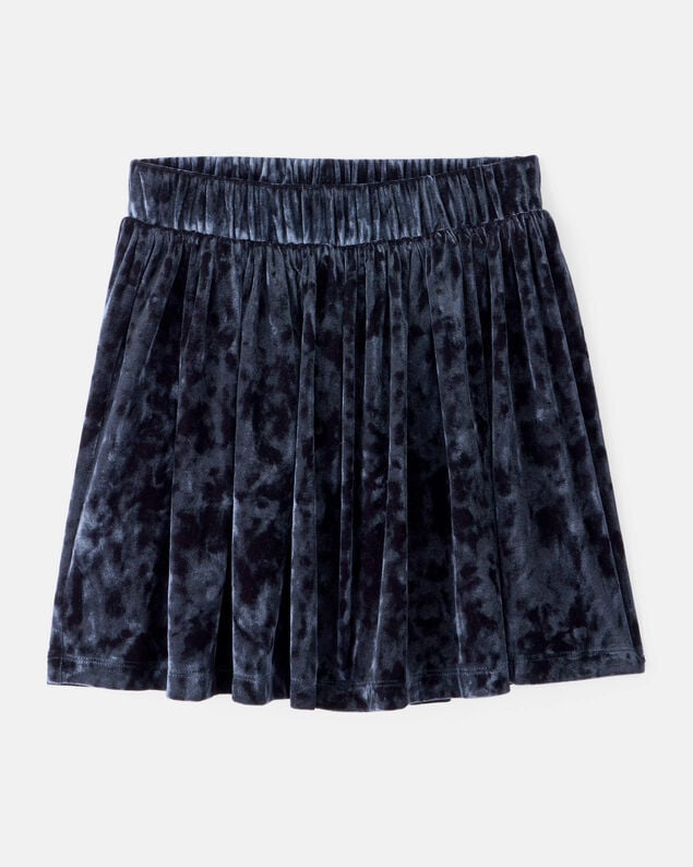 Product image 1 of Girls Velour Skater Skirt - Navy