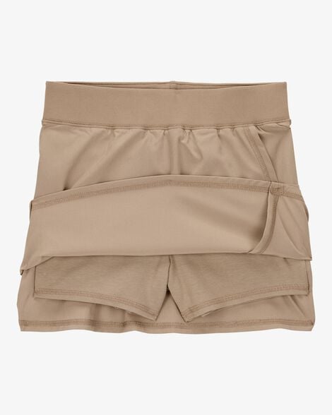Girls Active Stretch Uniform Skort - Khaki