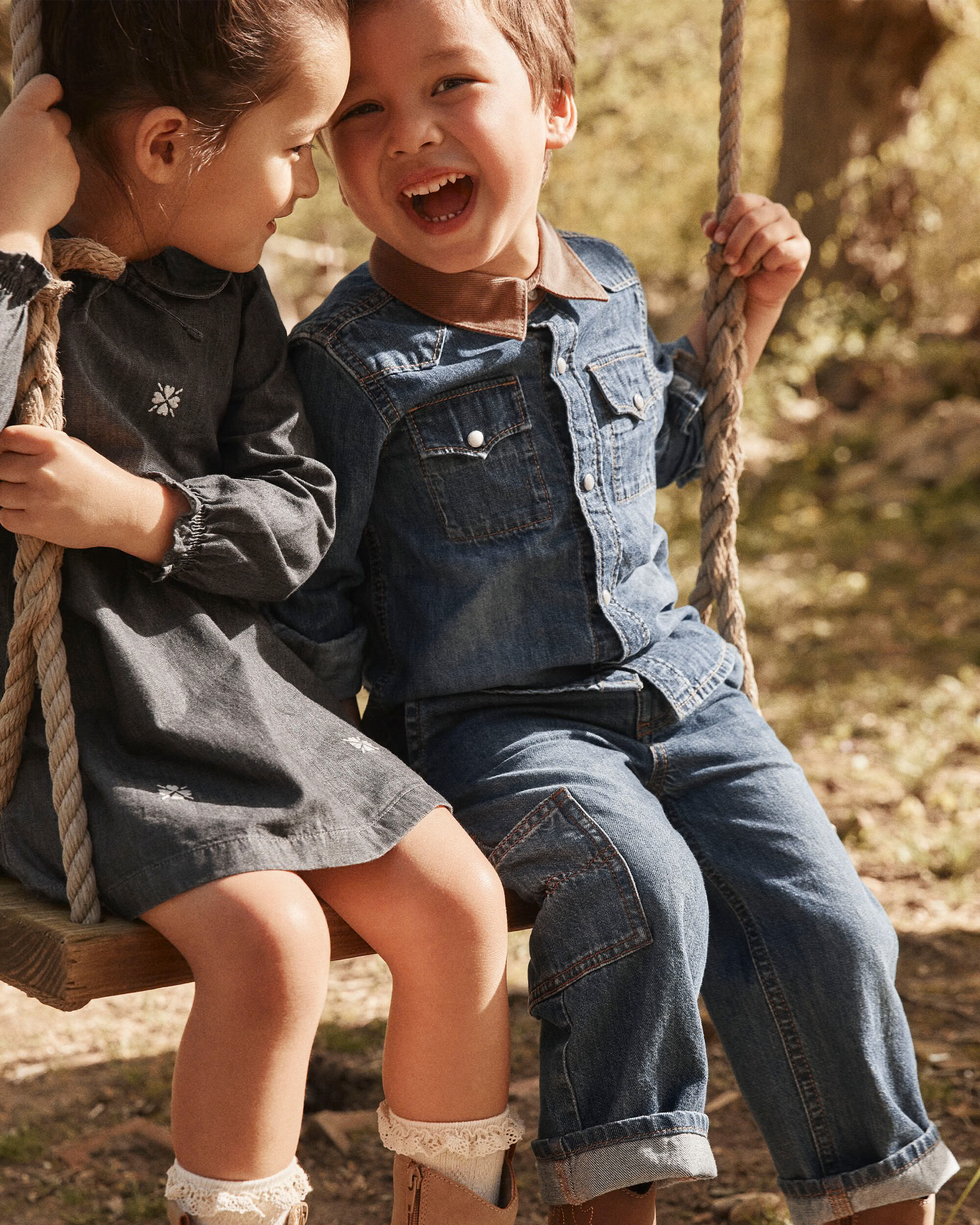 Toddler Boy Western Denim Long-Sleeve Button-Down Shirt - Blue