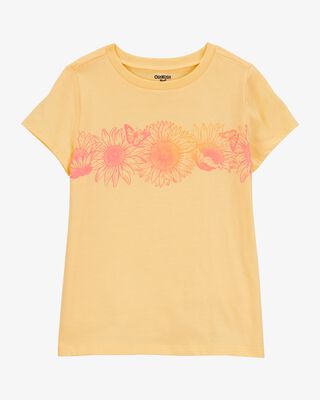 Product image 1 of Kid Floral Short-Sleeve Graphic Tee - Yellow