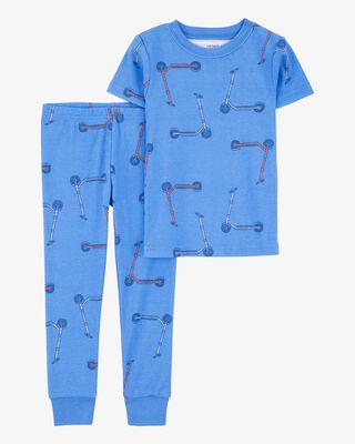 Product image 1 of Toddler 2-Piece Scooter Print 100% Snug Fit Cotton Pajamas - Blue