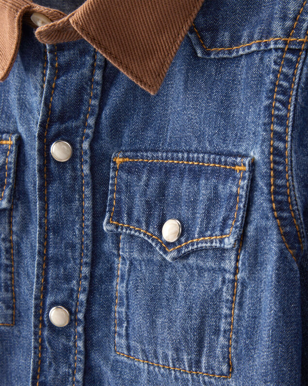 Product image 2 of Toddler Boy Western Denim Long-Sleeve Button-Down Shirt - Blue