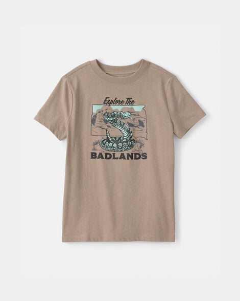 boys badlands snake graphic tee - brown