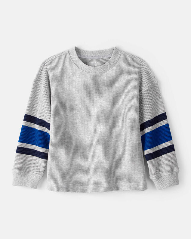 Product image 1 of Toddler Boy Thermal Long-Sleeve T-Shirt - Grey/Navy