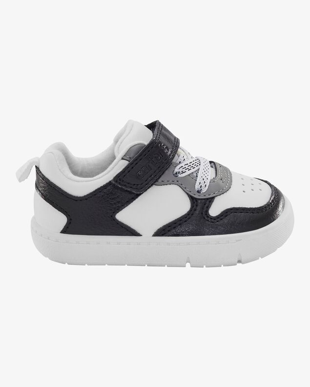Product image 2 of Baby Every Step® First Walker Faux Leather Fashion Sneakers - White/Black