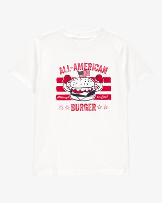 Product image 1 of Kid All American Burger Short-Sleeve Graphic Tee - White
