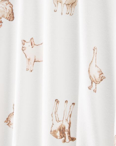  Product image 2 of Toddler Farm Animals Print PurelySoft 2-Piece Pajamas - Ivory