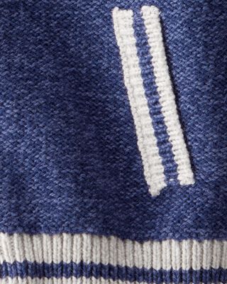 Product image 2 of Baby Jersey Knit Varsity Button-Down Sweater - Navy