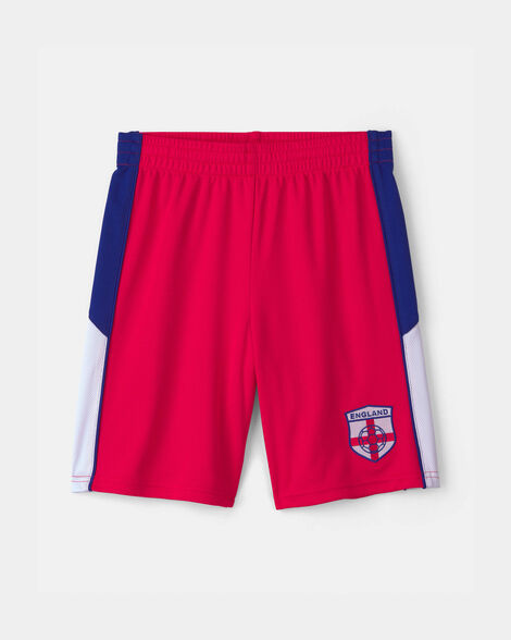 kids umbro england mesh soccer shorts - red/blue/white