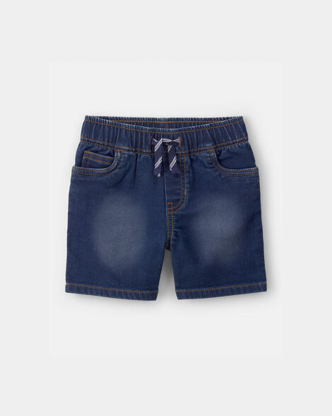 Toddler Boy Denim Drawstring  Shorts - Dark Wash