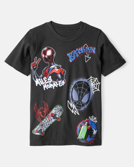 Product image 1 of Kid Marvel™ Spider-Man Miles Morales Short-Sleeve Graphic Tee - Black