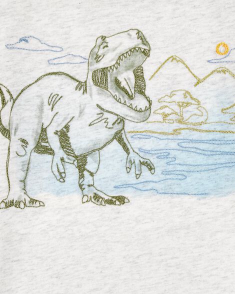  Product image 2 of Toddler Short-Sleeve Dinosaur Tee - Grey