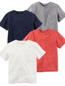 Multi - Toddler 4-Pack Everyday Cotton T-Shirt Set, Selected