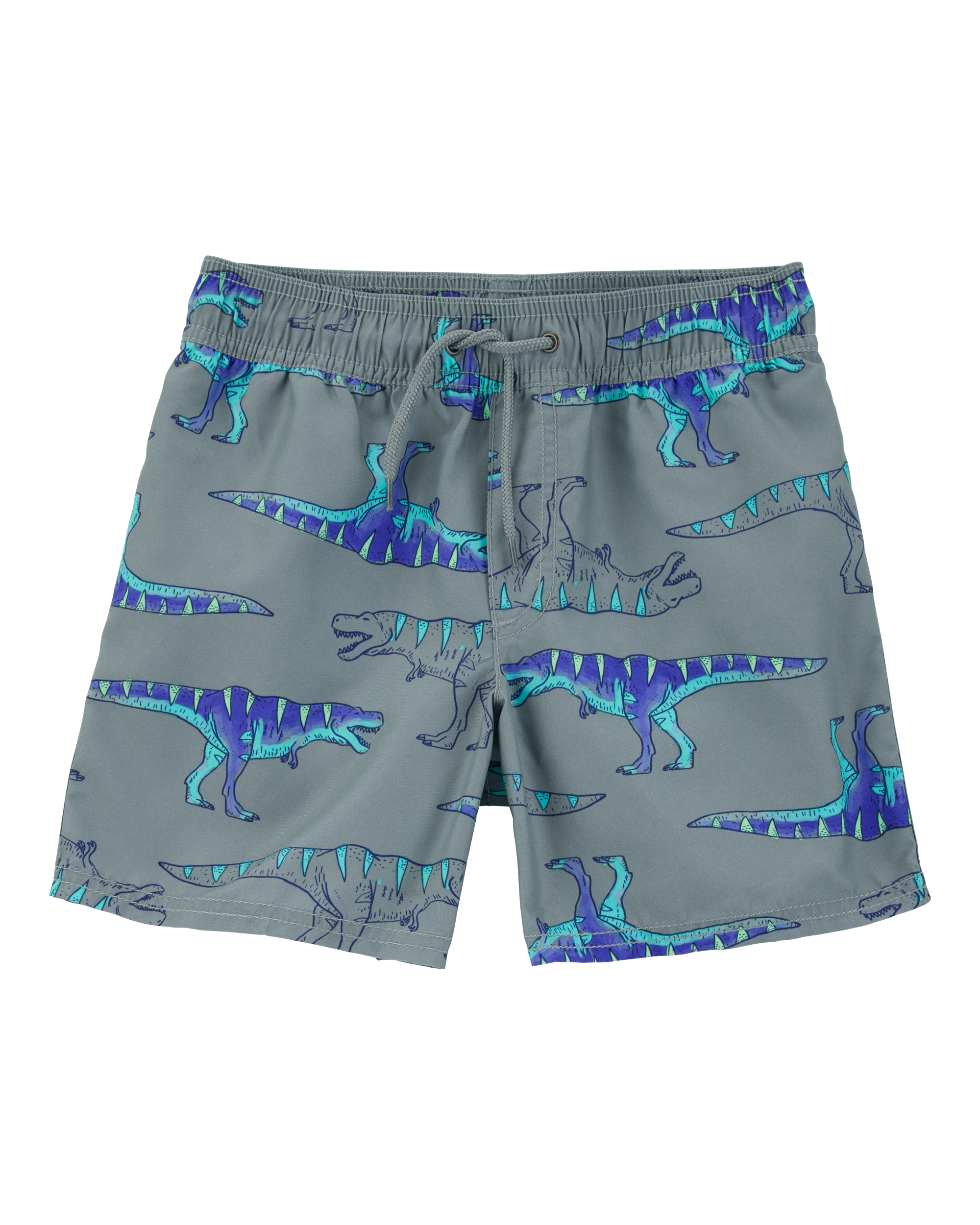 Boys Dinosaur Swim Trunks - Grey