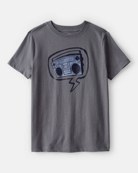 Boys Radio Short-Sleeve Graphic Tee - Grey