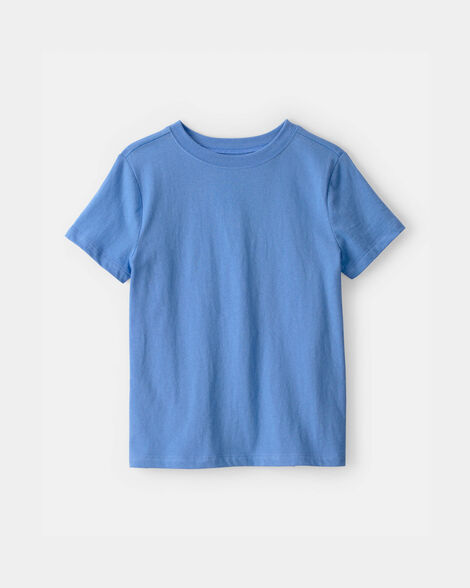 kids solid t-shirt - blue
