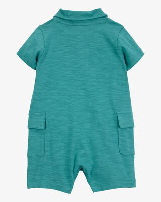 Product image 2 of Baby Polo Cotton Romper -Green