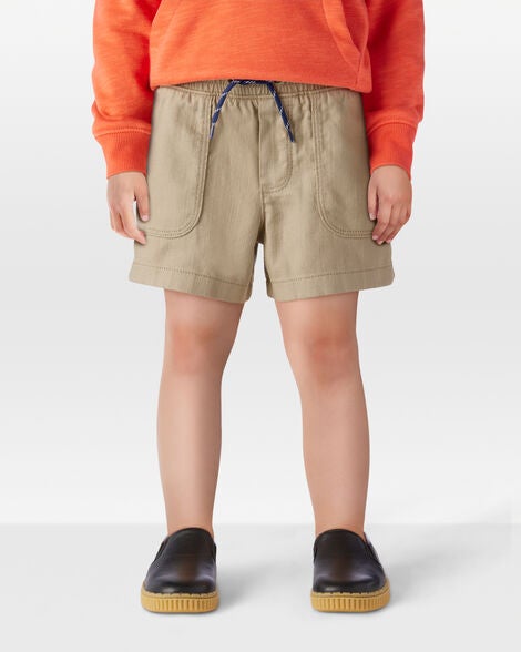  Product image 2 of Toddler Pull-On Twill Shorts - Khaki