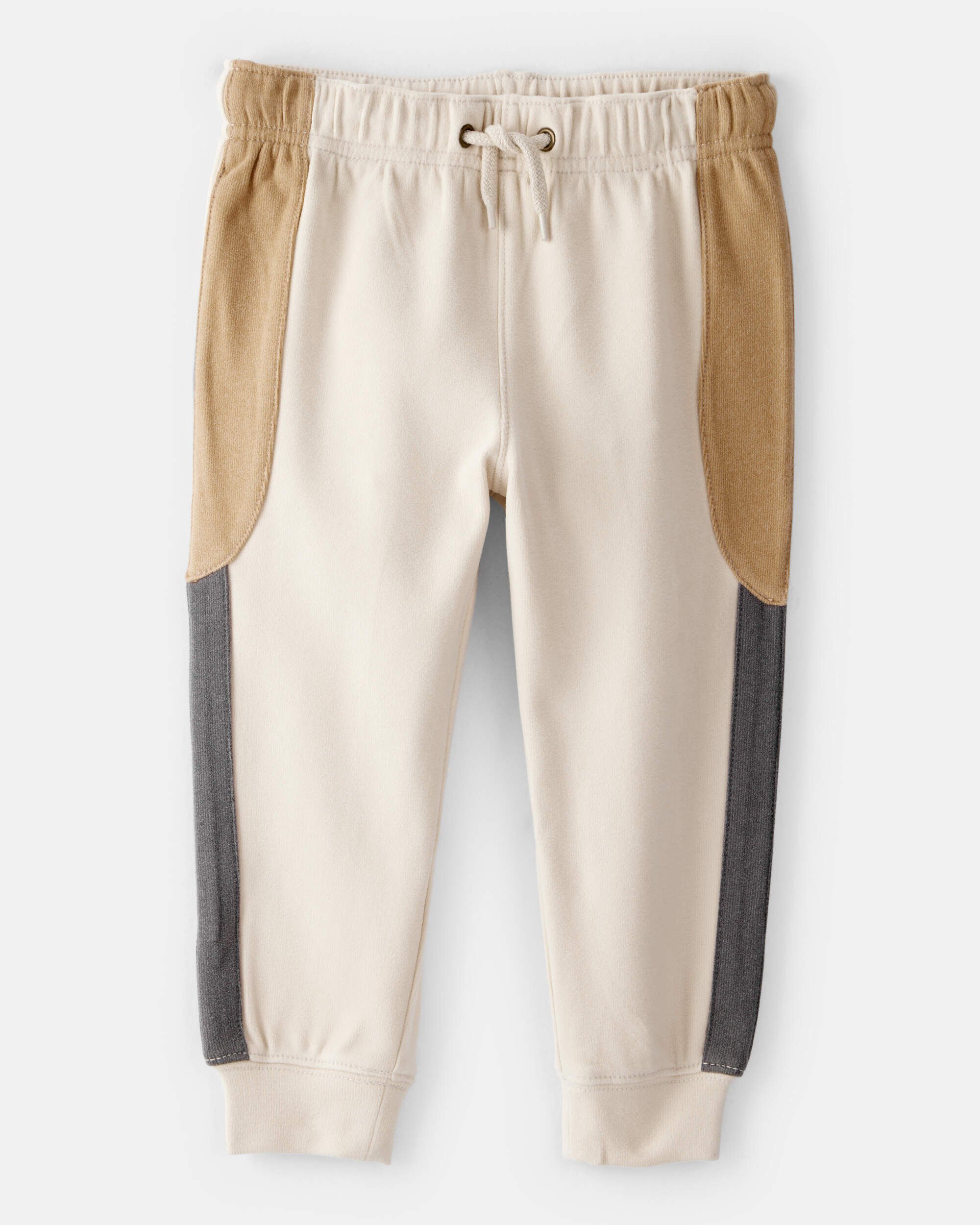 Toddler Boy Colorblock Joggers - Tan