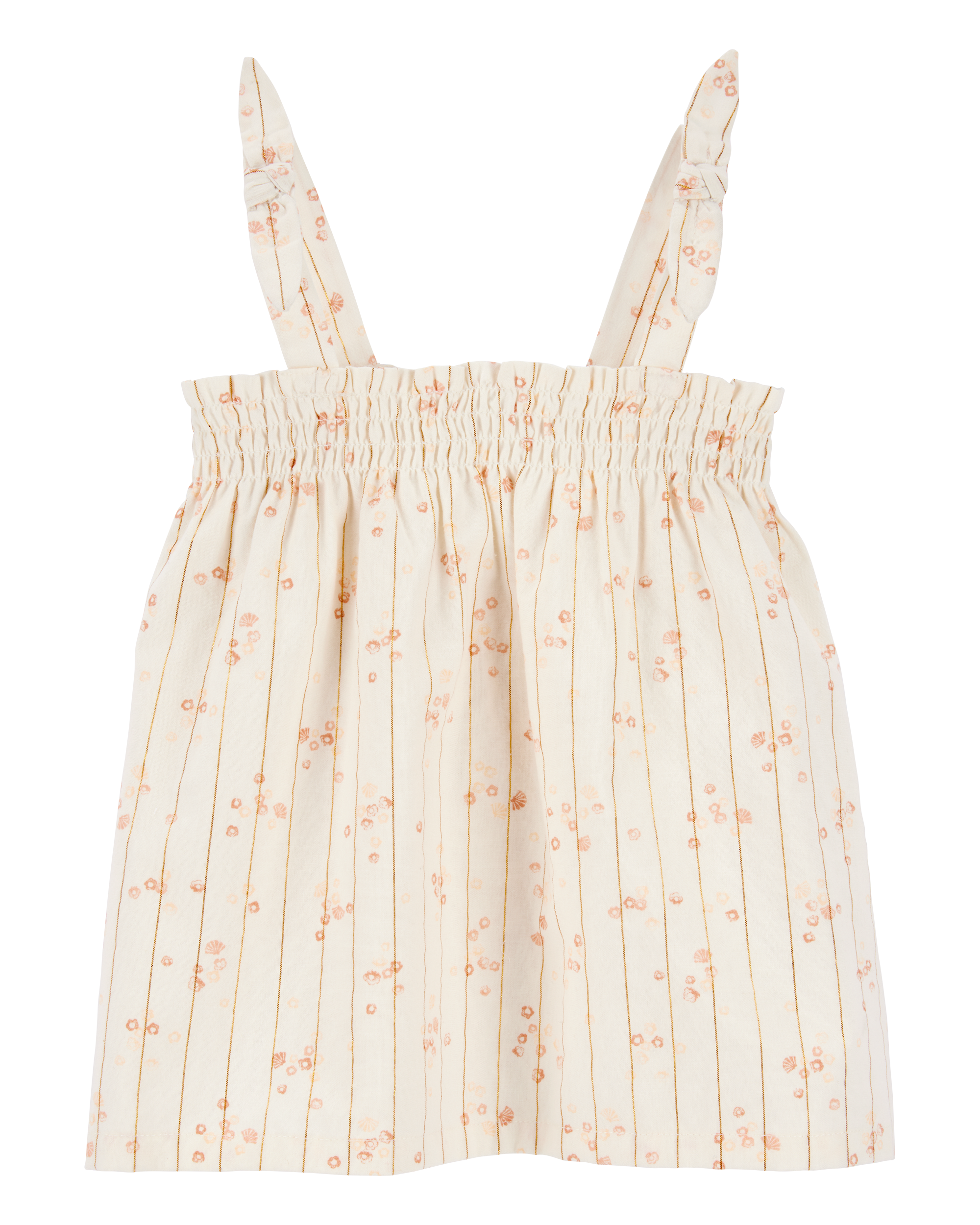Baby Floral Smocked Tank - Ivory