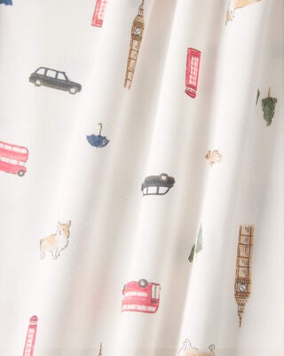 Product image 2 of Baby London Print PurelySoft Footie 1-Piece Pajamas - Ivory