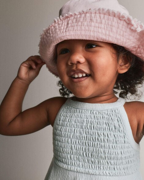 Toddler Girl Bucket Hat - Light Pink