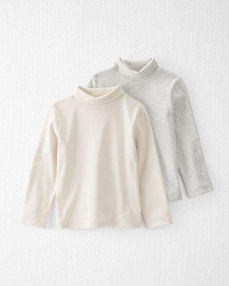  Product image 1 of Toddler 2-Pack Organic Cotton Rib Mock Neck Tops