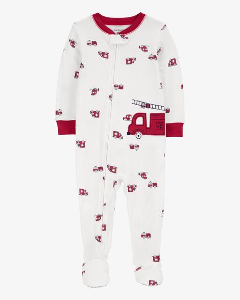  Product image 1 of Toddler 1-Piece Firetruck 100% Snug Fit Cotton Footie Pajamas