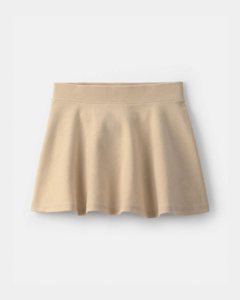 Toddler Girl Uniform Ponte Skort - Khaki