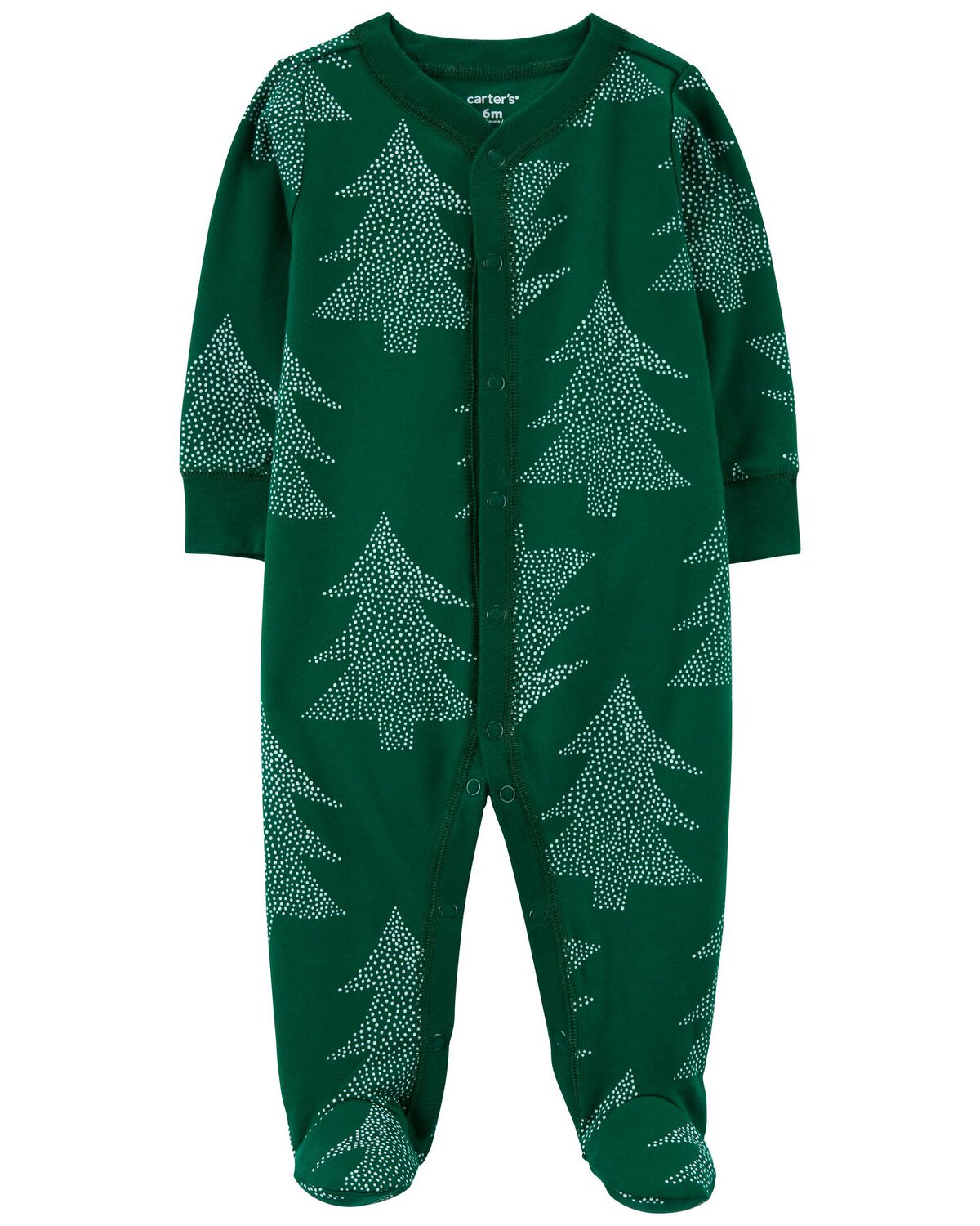 green-baby-christmas-tree-snap-up-cotton-sleep-play-pajamas-carters
