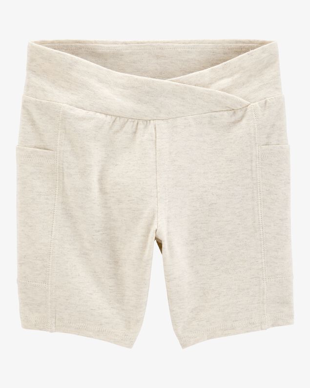 Product image 1 of Kid High-Rise Bike Shorts - Cream